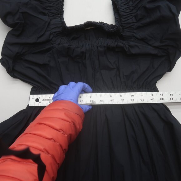 Ulla Johnson Nanette Midi Dress in Noir Black Size 4 - Picture 11 of 11